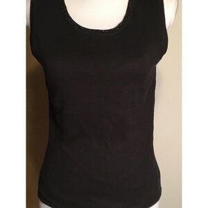 Yarnworks Sleeveless Sweater Embellished Neckline